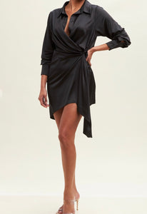 Andy Satin Shirt Dress