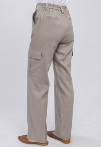 Santi Linen Cargo Pants - Size L