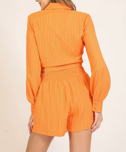 Jaden Textured Gauze Shorts