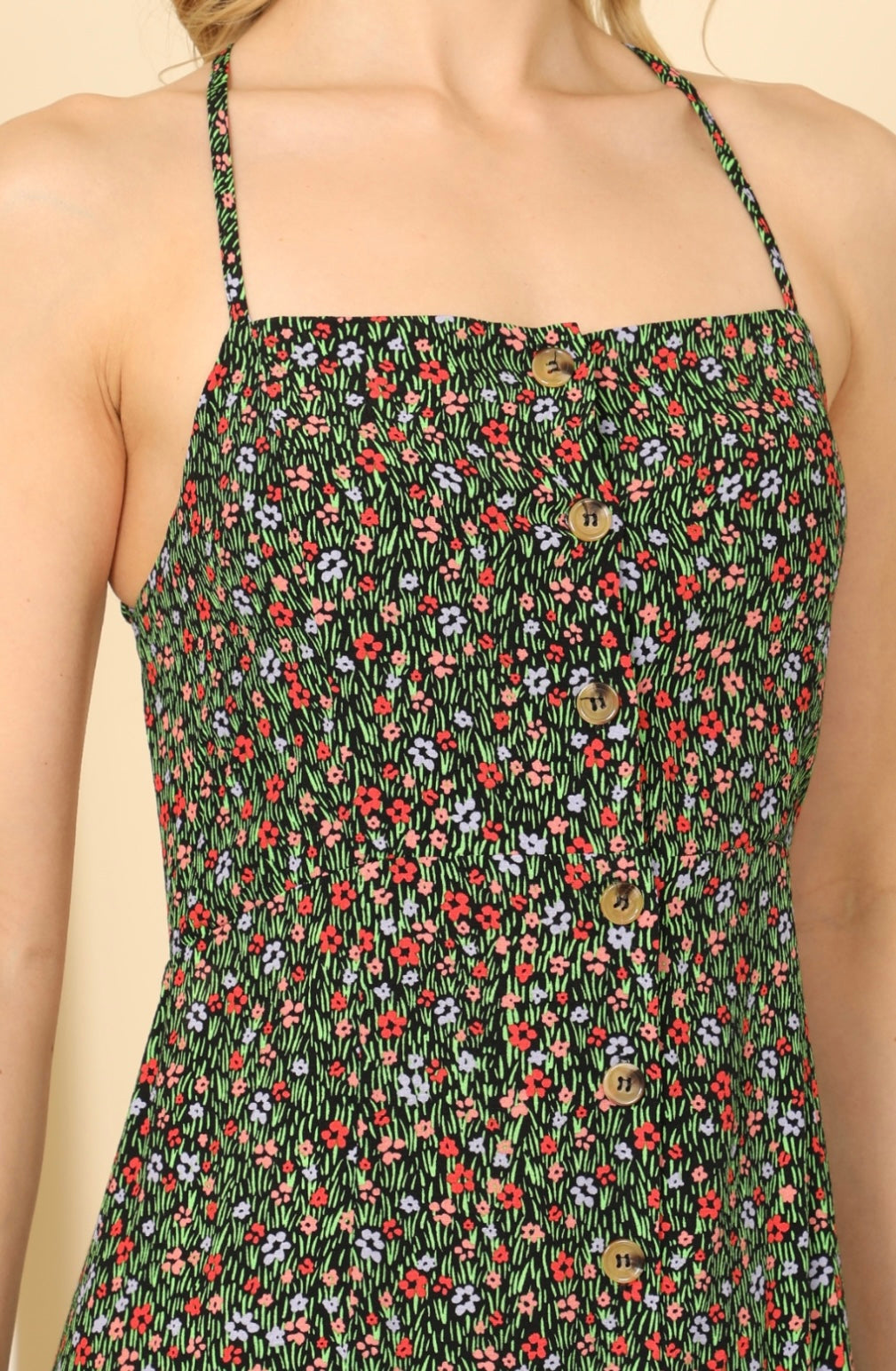 Angelica Open Back Floral Maxi