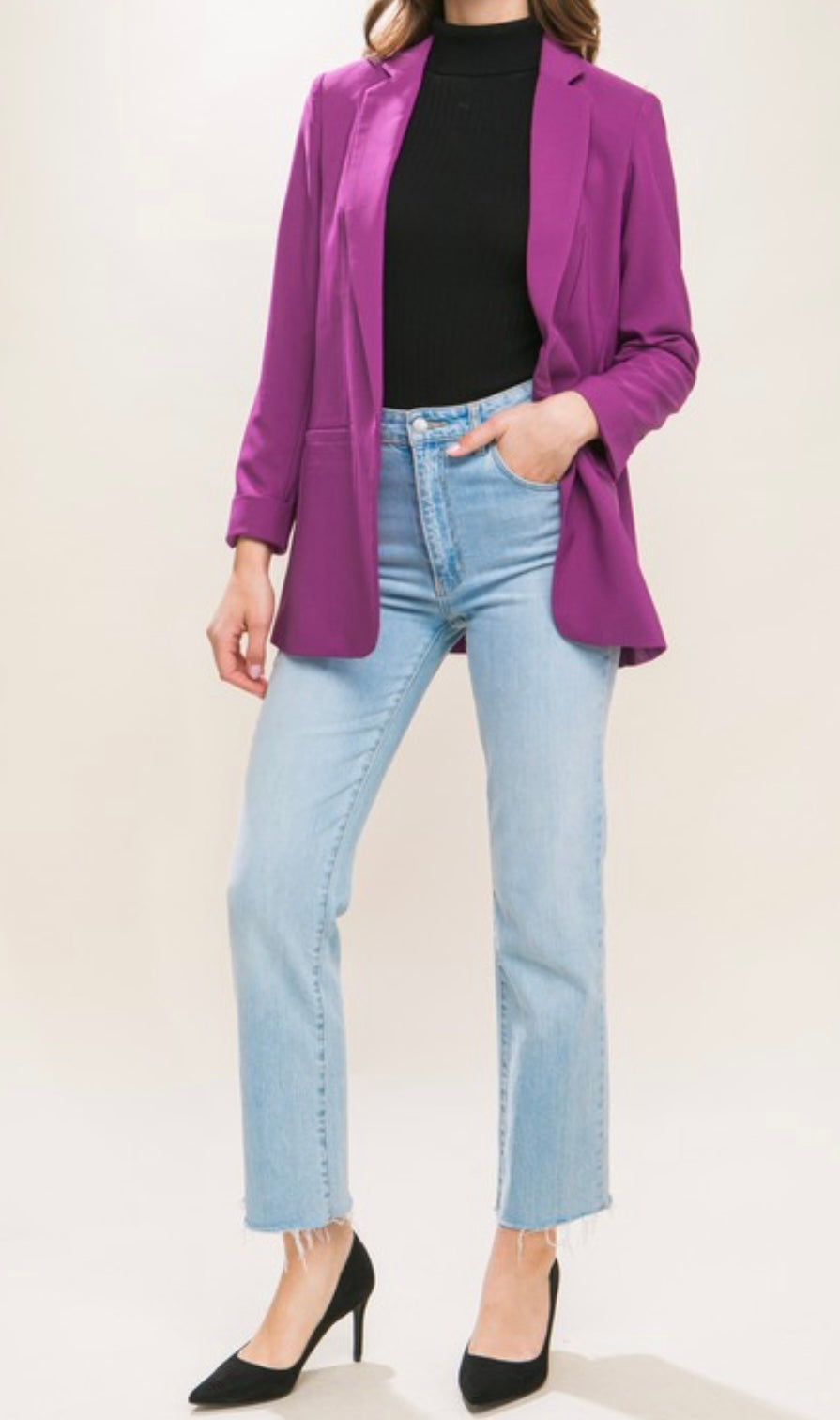Zuleyka Solid Vertigo Blazer (Multiple Colors Available)