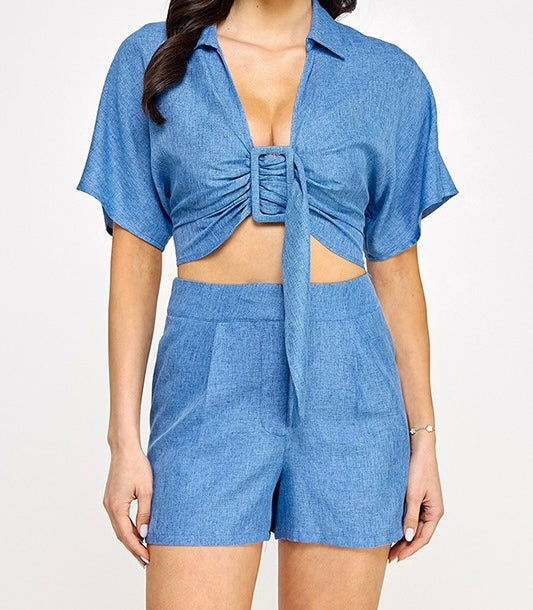 Zully Buckle Top + Shorts Set
