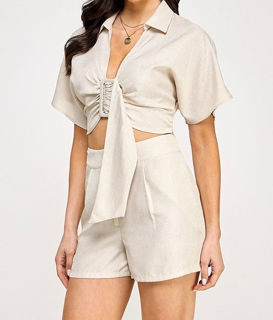 Zully Buckle Top + Shorts Set