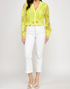 Andy Crochet Long Sleeve Top