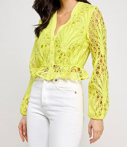 Andy Crochet Long Sleeve Top