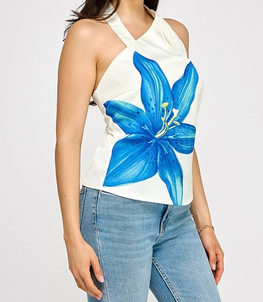 Dee Flower Halter Top