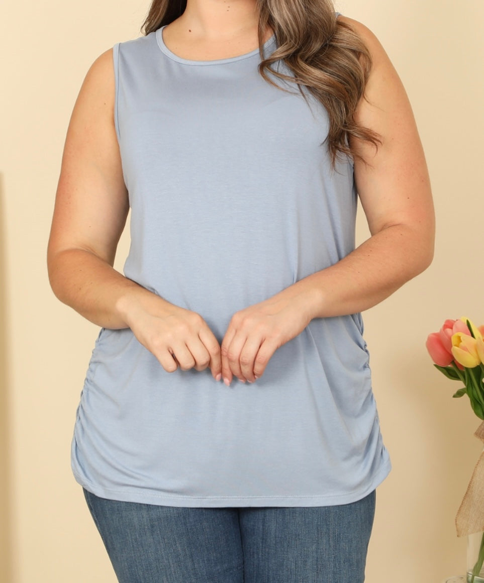 La Básica Side Ruched Top (Multiple Colors Available)