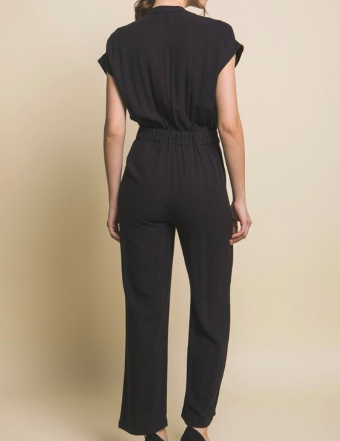 Matthew Cap Sleeve Jumpsuit - Size L