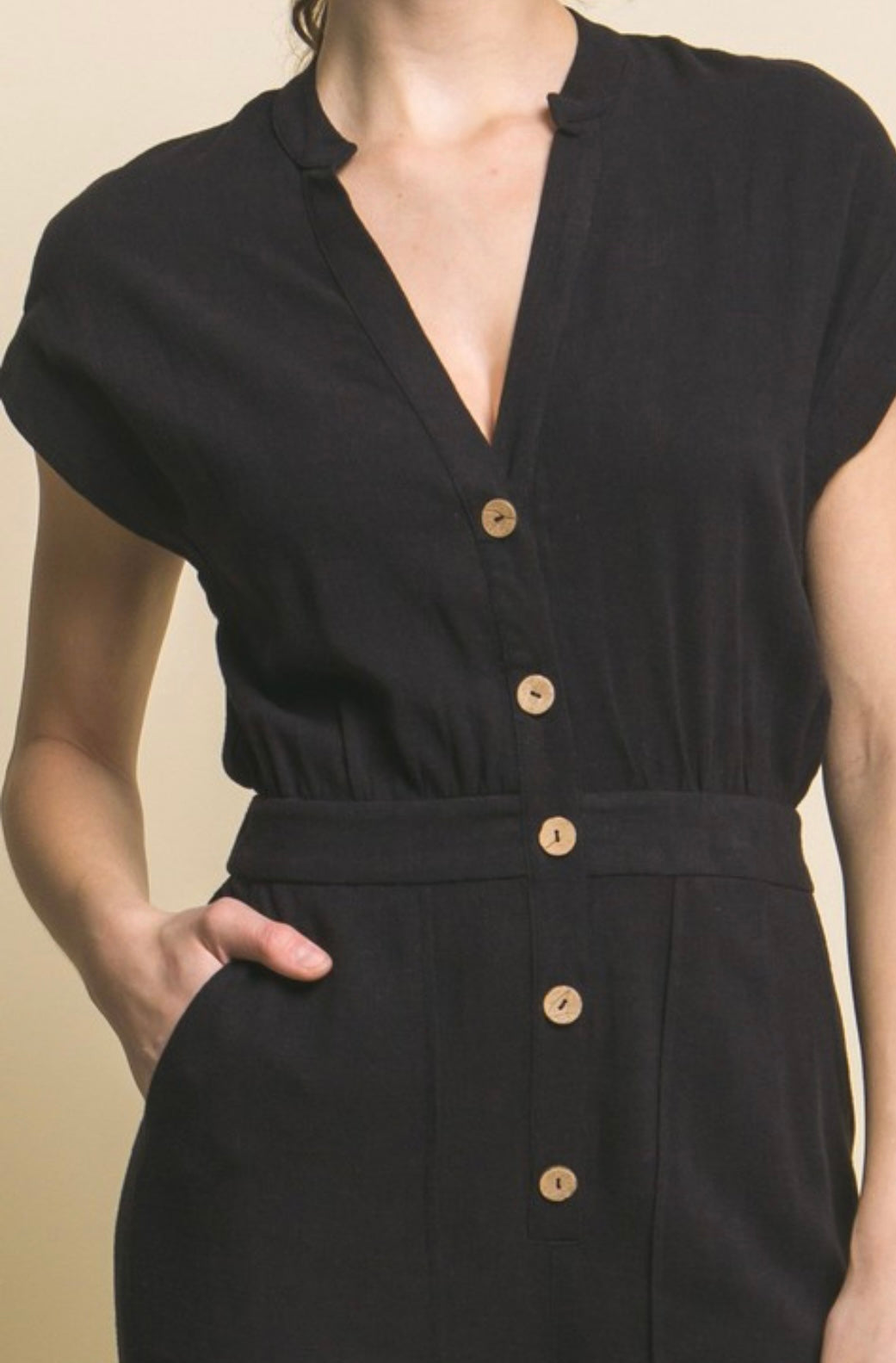 Matthew Cap Sleeve Jumpsuit - Size L