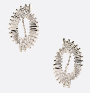 Textured Oval Earrings