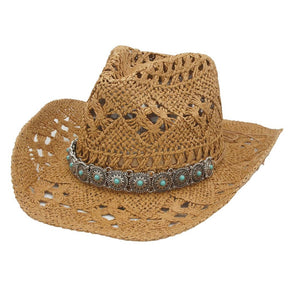 Western Boho Straw Hat (Multiple Colors Available)
