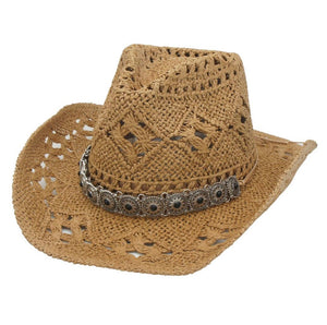 Western Boho Straw Hat (Multiple Colors Available)
