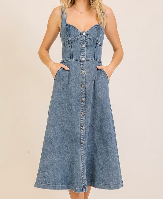 Derrick Denim Dress - Size L