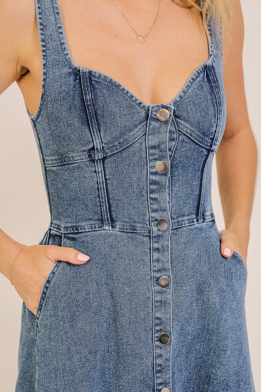 Derrick Denim Dress - Size L