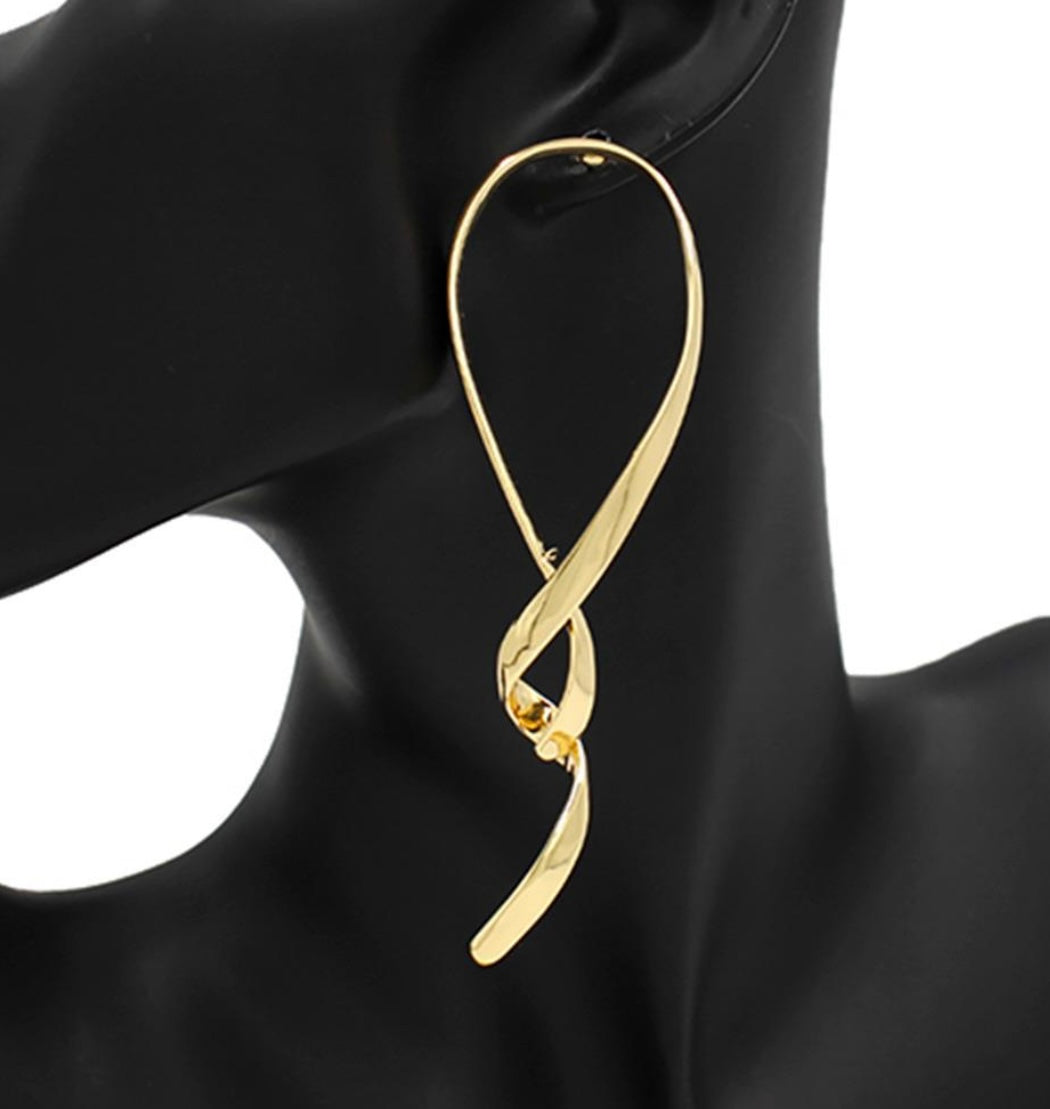 Twisted Statement Metal Earrings