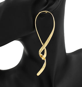Twisted Statement Metal Earrings