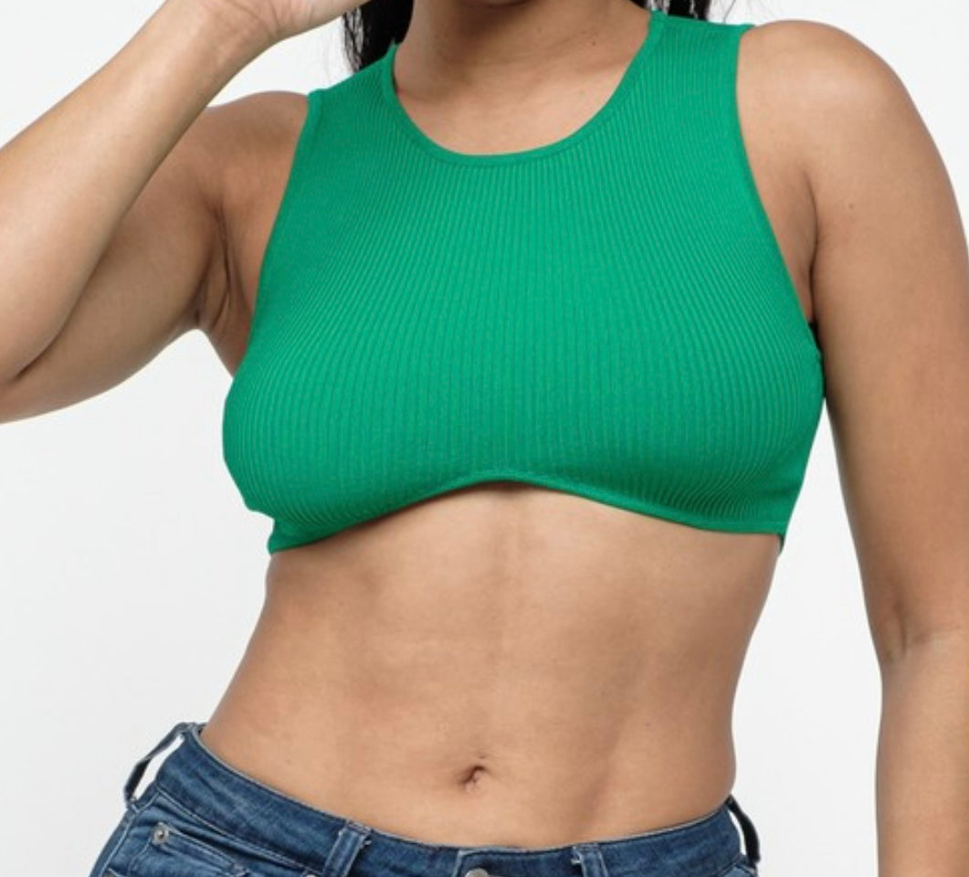 Julian Curved Hem Crop Top