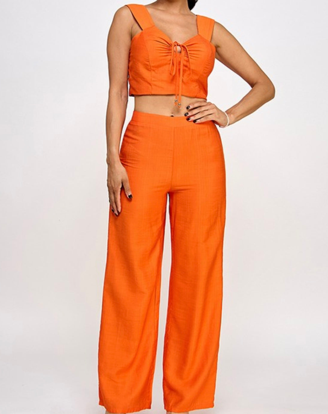 Jay Orange Pants Set