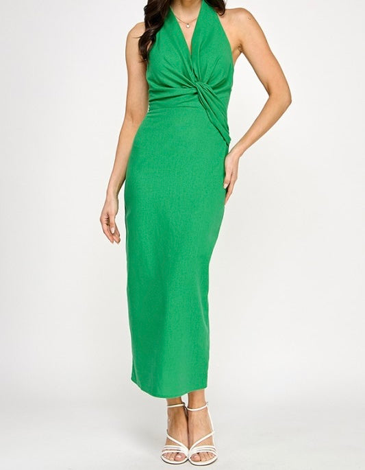 Sarah Draped Halter Dress
