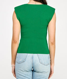 Nate Shoulder Pad Sweater Top