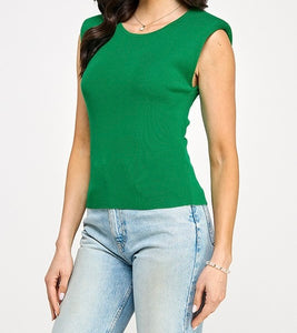 Nate Shoulder Pad Sweater Top