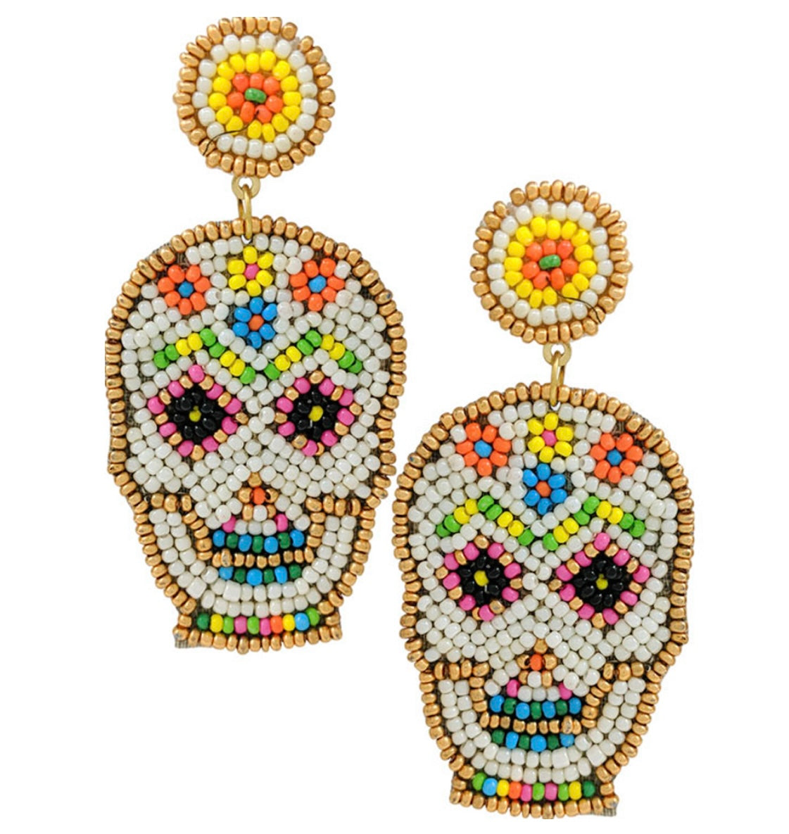 Las Calaveras Beaded Earrings