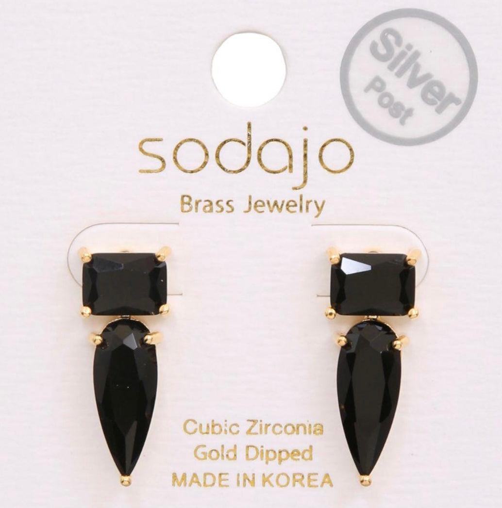 Gold Dipped Teardrop Link Earrings