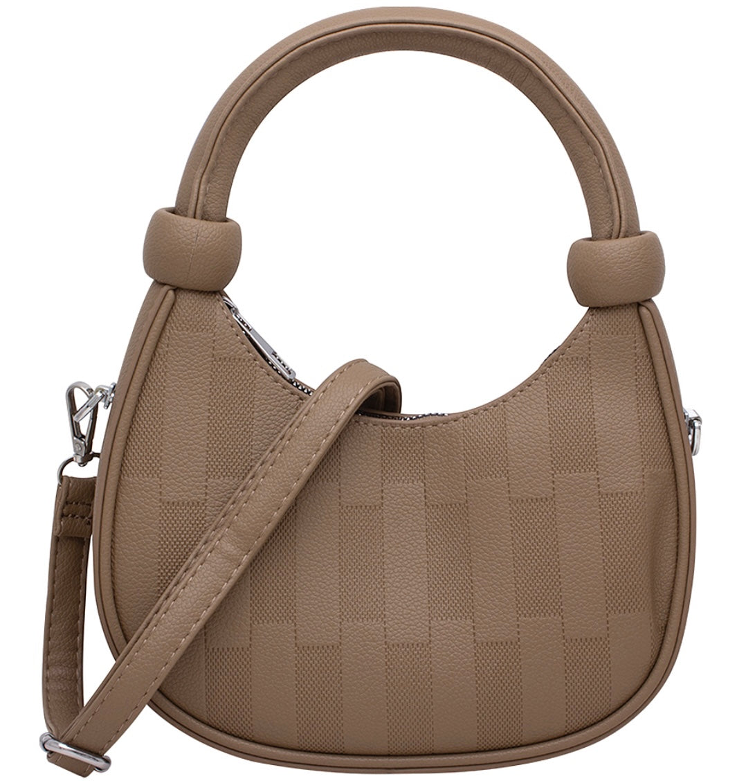 Elvia Textured Pattern Shoulder Bag (Multiple Colors Available)