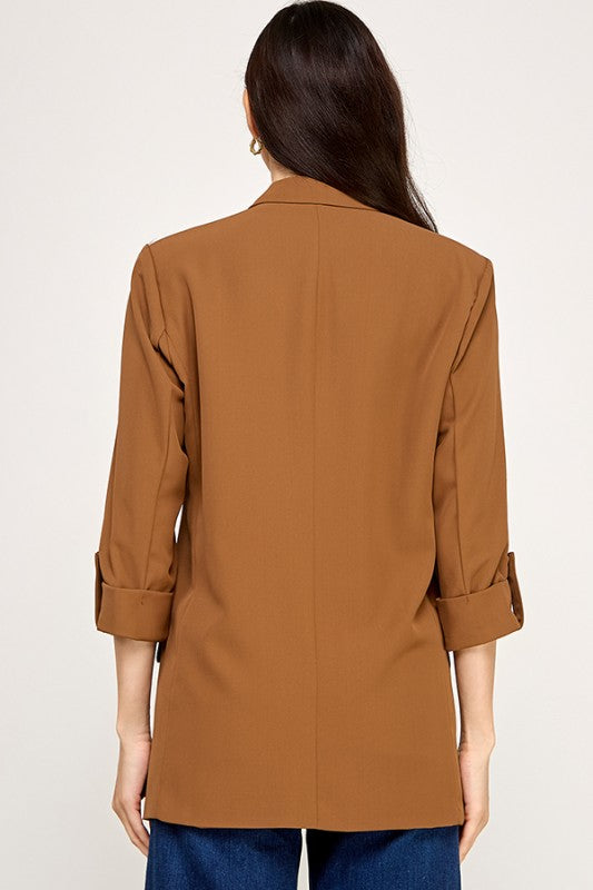 Julian 3/4 Sleeve Open Blazer