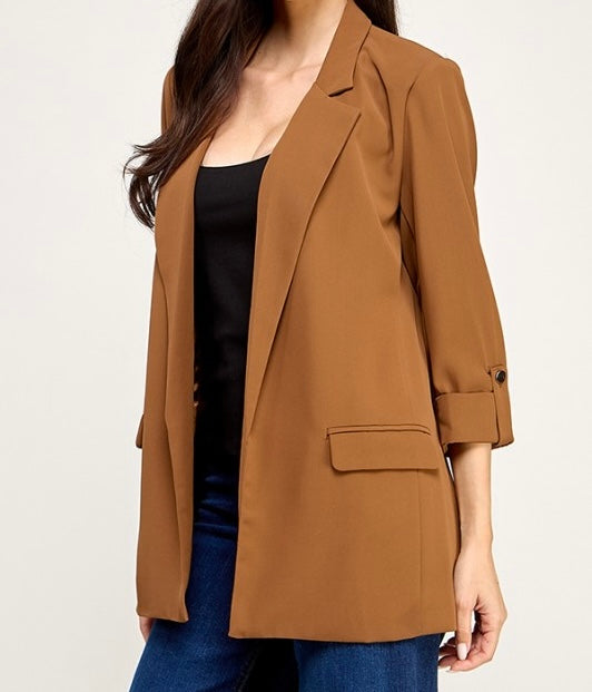 Julian 3/4 Sleeve Open Blazer