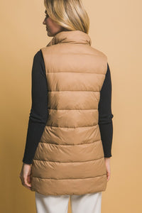 Zully Long Puffer Vest - Size S