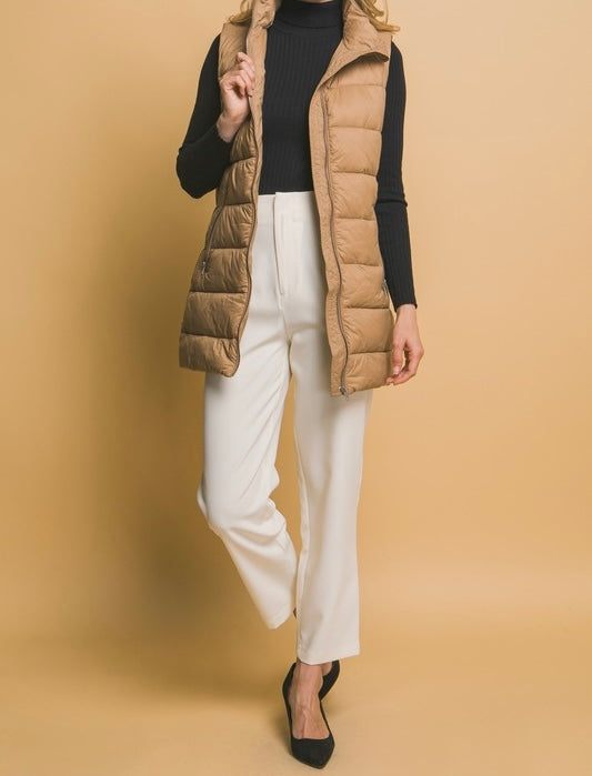 Zully Long Puffer Vest - Size S