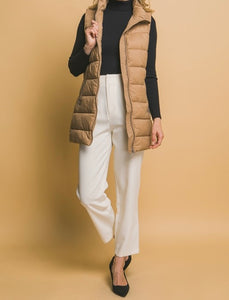 Zully Long Puffer Vest - Size S