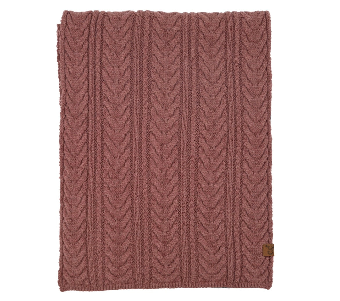 Andy Cable Knit Scarf (Multiple Colors Available)