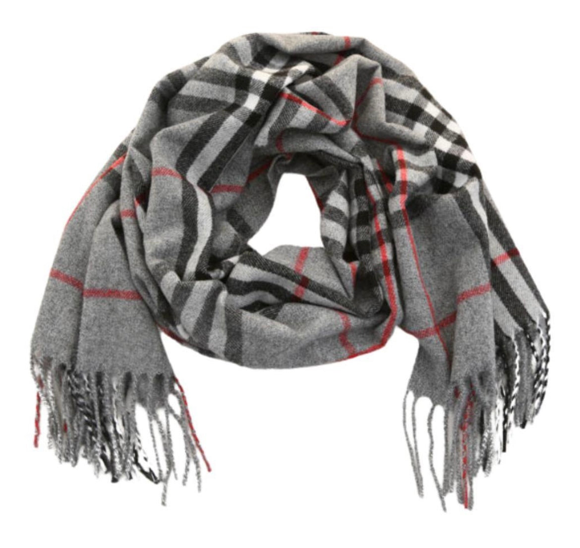 Luna Plaid Oblong Scarf
