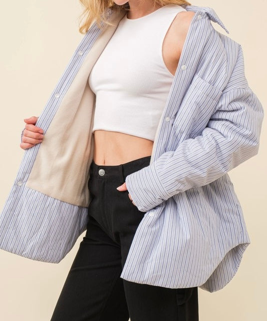 Santi Striped Shacket (Multiple Colors Available)