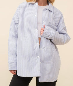 Santi Striped Shacket (Multiple Colors Available)