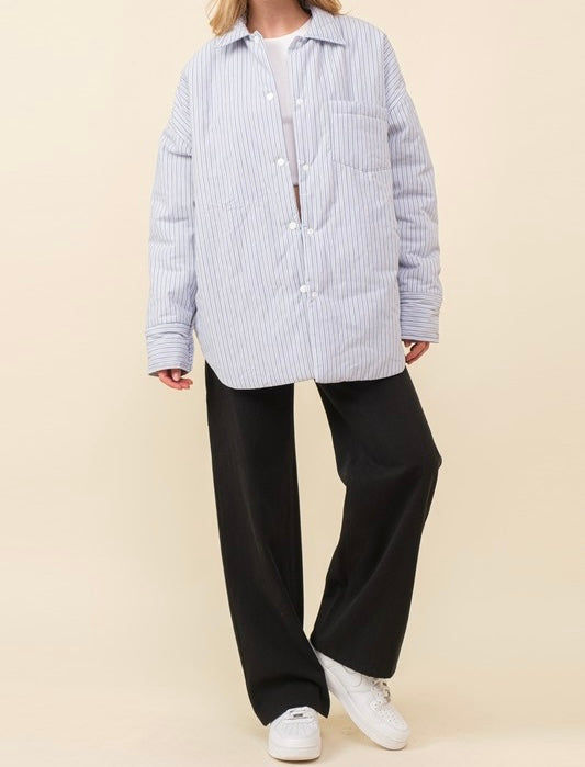 Santi Striped Shacket (Multiple Colors Available)