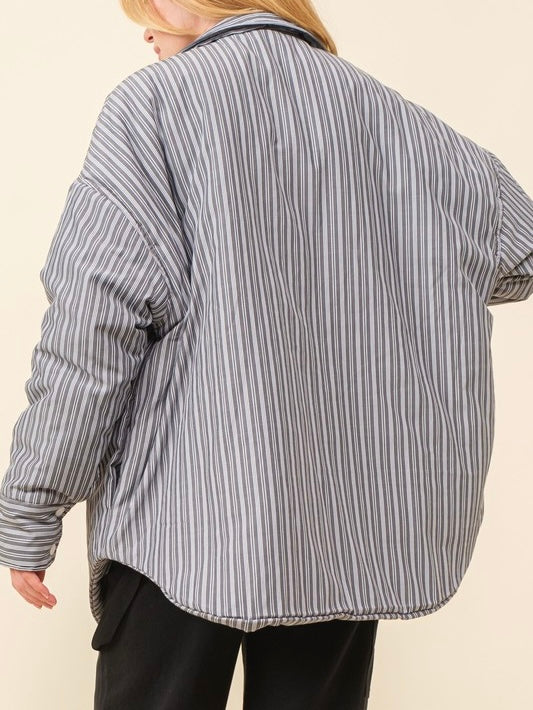Santi Striped Shacket (Multiple Colors Available)