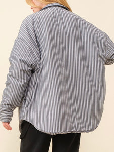 Santi Striped Shacket (Multiple Colors Available)