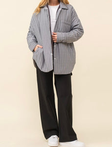 Santi Striped Shacket (Multiple Colors Available)