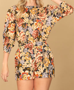 Serenity Floral Open Back Romper