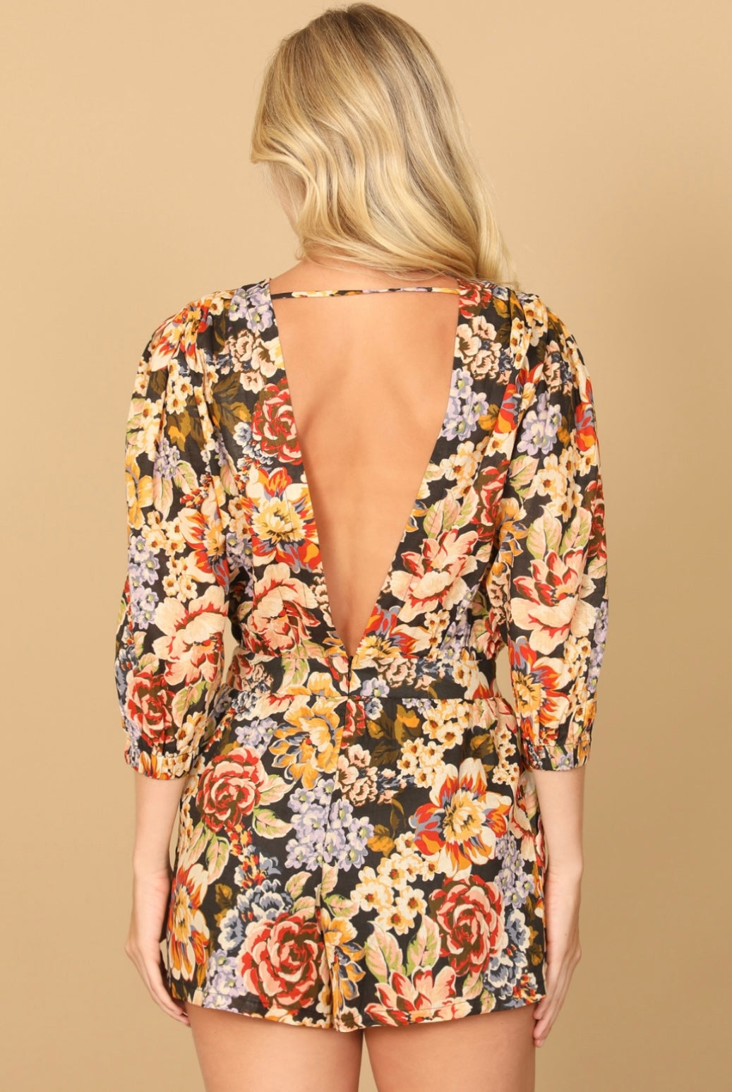 Serenity Floral Open Back Romper