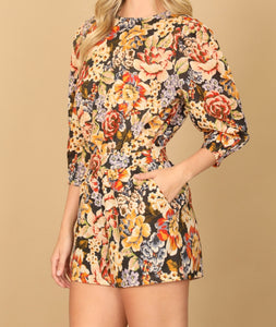 Serenity Floral Open Back Romper