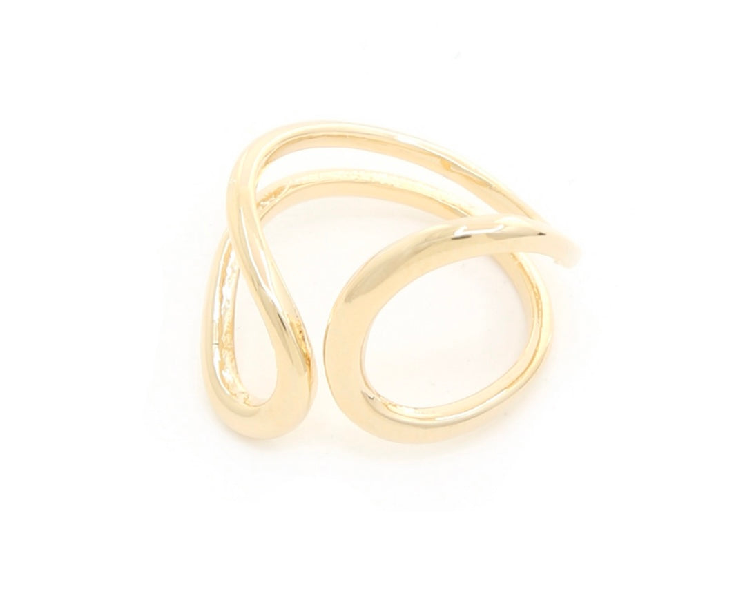 Gold Loop Adjustable Ring
