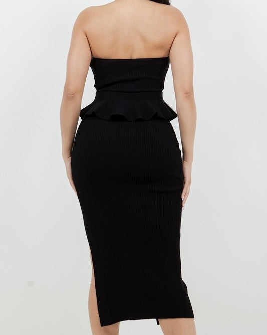 Ari Tube Peplum Midi Dress