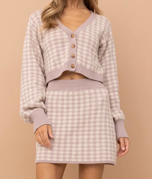 Jay Plaid Knit Set