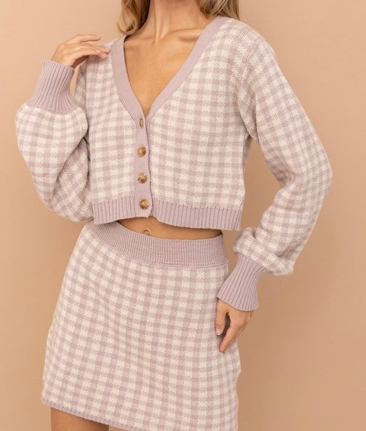 Jay Plaid Knit Set