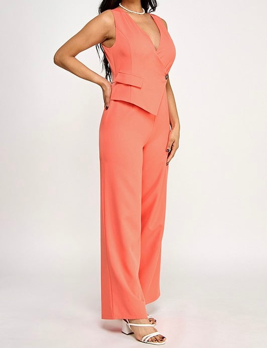Andy Asymmetrical Vest Jumpsuit