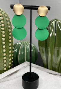 Geometric Layered Drop Earrings